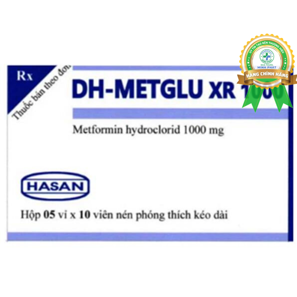 Thuốc DH-Metglu XR 1000mg Hasan điều trị tiểu đường type 2 (50 viên)
